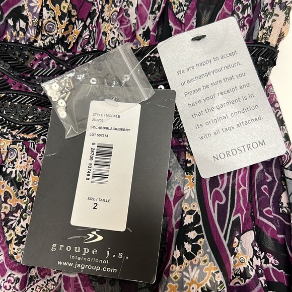 NWT JS Boutique Strapless Beaded Empire Waist Maxi Dress - Picture 9 of 12